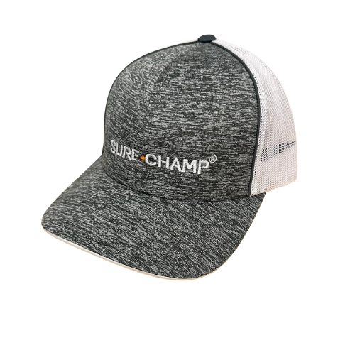 Sure Champ Heather White Mesh Hat